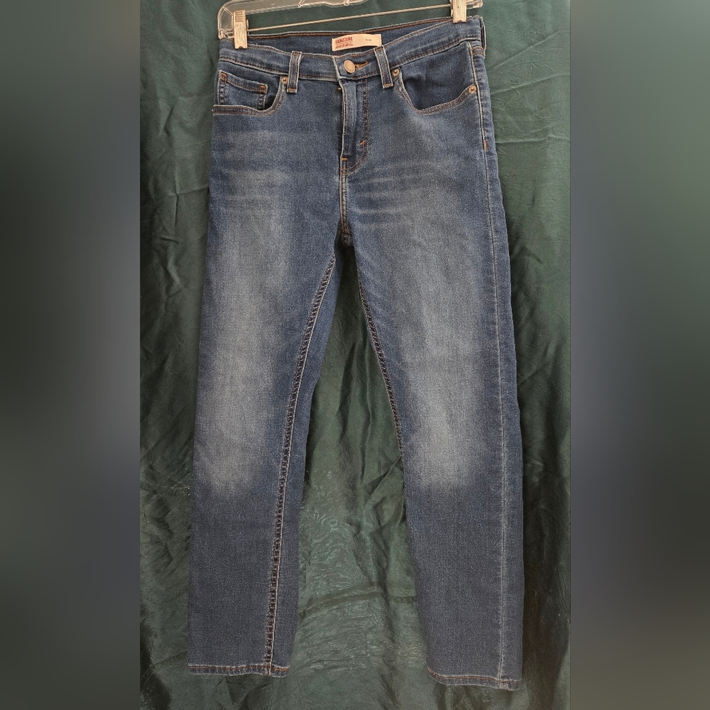 Levi Strauss Signature Boys Slim 14 Regular Classic Blue Denim Jeans